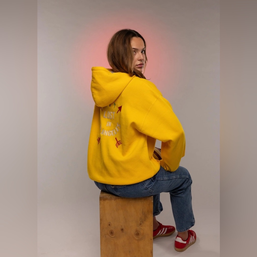 Vibrant Yellow Graphic Hoodie